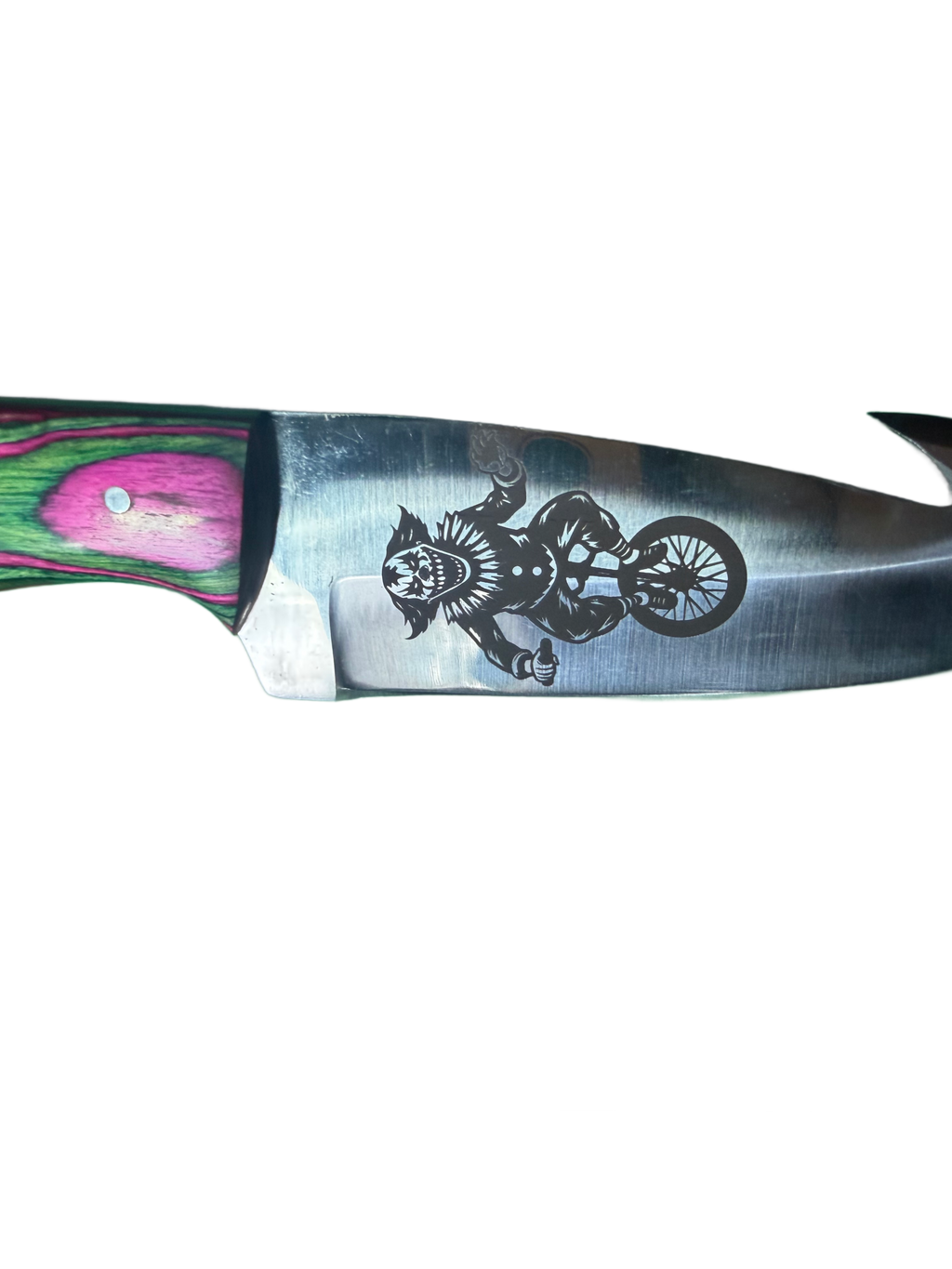 Laser Engraved Gut Hook Fixed Blade (sheath included)